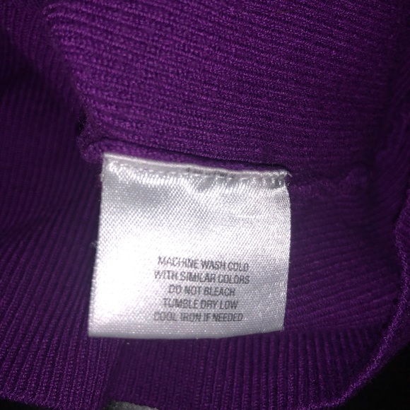 Purple Knit Turtleneck with Center Ruching - Picture 6 of 6